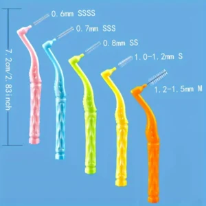 10x Spazzolini Interdentali L Angolati Apparecchi Pulizia Dentale Adulto