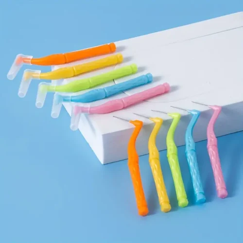 10x Spazzolini Interdentali L Angolati Apparecchi Pulizia Dentale Adulto