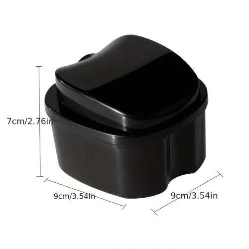 1x custodia Igiene Dentale Plastica Filtro Custodia Lavaggio Protesi BLU SCURO