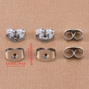 25x Accessori Orecchini Gancio Occhiello Acciaio Monachelle Universali