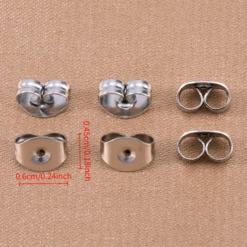 25x Accessori Orecchini Gancio Occhiello Acciaio Monachelle Universali