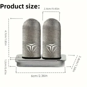 2x tips Paia Manicotti Gioco Dita Nylon Sudore Prestazioni Migliorate antisudore