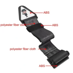 1x Cintura sicurezza sedile auto regolabile nero