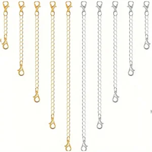 10x Estensioni collane oro 18k catene rame donna gioielli