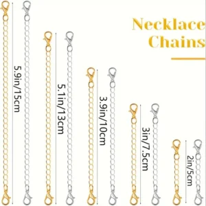 10x Estensioni collane oro 18k catene rame donna gioielli
