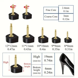 20x Tappi ricambio tacco alto nero forma U antiscivolo