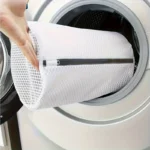 1x Sacchetto lavabili scarpe poliestere bianco tasca rete