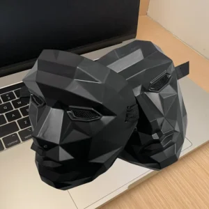 Maschera gioco Phantom Detachable Dark Night PS guanti puri spessi nero