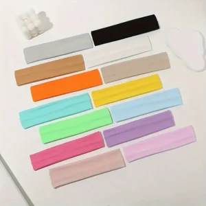 14x fasce capelli donna elasticizzate assorbenti multicolore yoga corsa