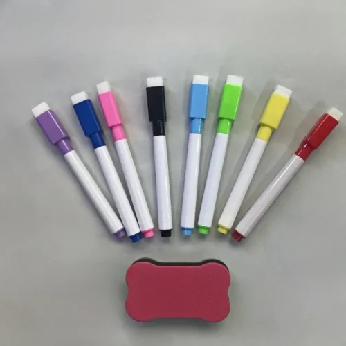 Pennarelli lavagna magnetica 8 colori gomma cancellabile colori assortiti