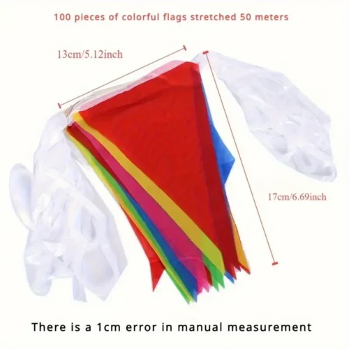200x bandiere sicurezza triangolari poliestere multicolore decorazioni eventi