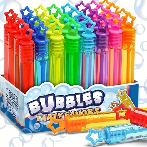 12x bacchette bolle mini stellari bambini giocattoli colorati plastica stella