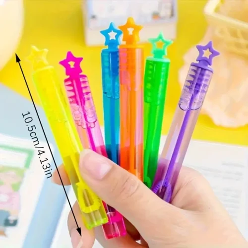 12x bacchette bolle mini stellari bambini giocattoli colorati plastica stella