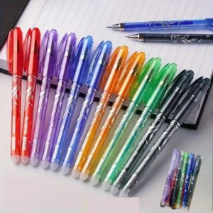 6x penne gel cancellabili multicolore punto medio 0,5mm colori assortiti