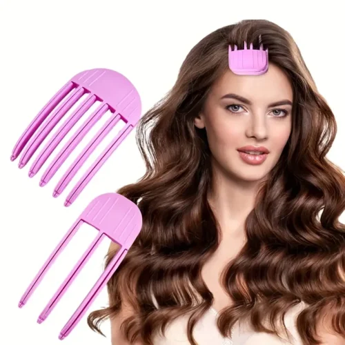Clip capelli plastica sei denti volume rosa solleva radici donne elegante