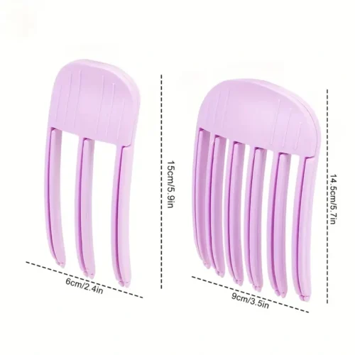 Clip capelli plastica sei denti volume rosa solleva radici donne elegante