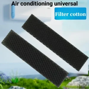 2x filtro condizionatore d'aria nero fibra poliestere griglia nido d'ape