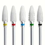 5x set ceramica tungsteno carburo unghia trapano elettrico manicure fresa