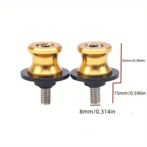 1pz Vite universali cavalletto moto Suzuki GSXR Versys alluminio M8 8mm nero