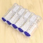 1x portamonete creativo trasparente comparti euro custodia nera resistente