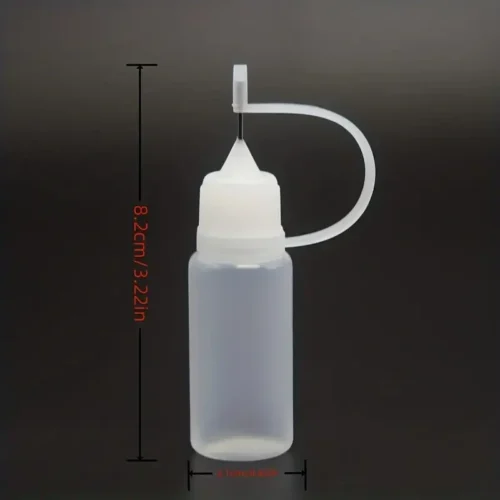 5x bottiglie spremere precisione punta ago colla trasparenti PE