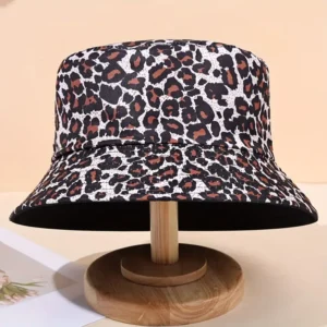 1x cappello pescatore stampa leopardo neutro attività outdoor