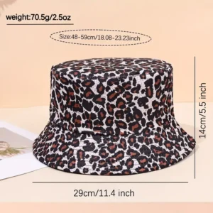 1x cappello pescatore stampa leopardo neutro attività outdoor