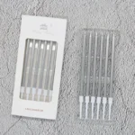 6x candele argentate metallo elettroplaccato cena romantica feste