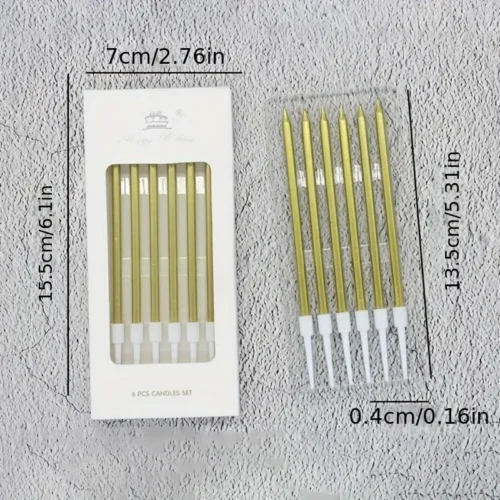 6x candele argentate metallo elettroplaccato cena romantica feste