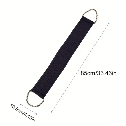 spazzola esfoliante schiena manico lungo grana ghiacciata nera