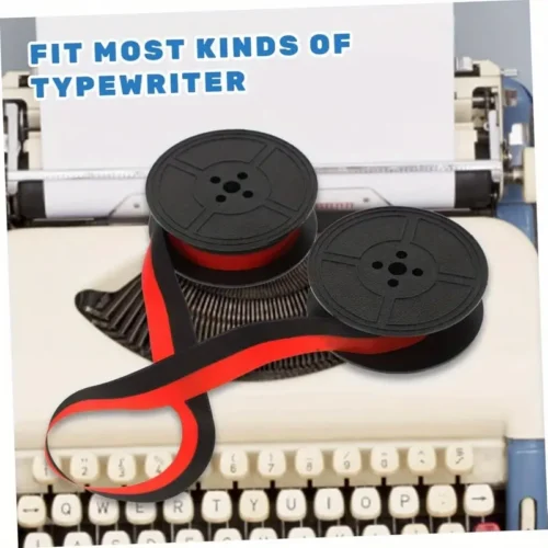 1x retro typewriter ink ribbon vintage rosso nero portatile