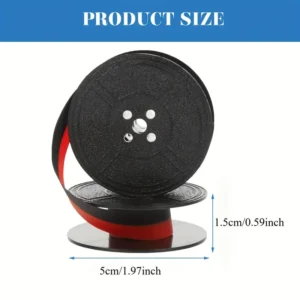 1x retro typewriter ink ribbon vintage rosso nero portatile