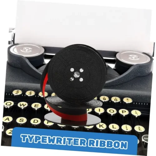 1x retro typewriter ink ribbon vintage rosso nero portatile