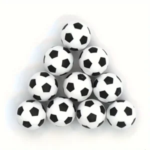 5x palline calcio balilla 32mm ricambio mini accessorio nero