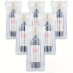 6x sacchetti protettivi bottiglie vino viaggio bolle cuscinetto rosso