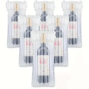 6x sacchetti protettivi bottiglie vino viaggio bolle cuscinetto rosso