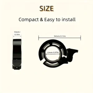 campanello bici nero forte moderno elegante sicurezza ciclista