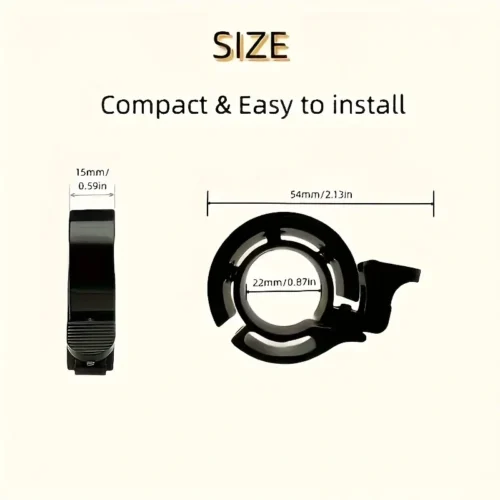 campanello bici nero forte moderno elegante sicurezza ciclista