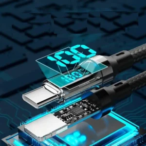 Cavo ricarica dati 100W 1m display LED C a C tipo-C velocità alta compatibile