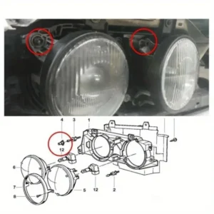 10x clip regolazione fari anteriori braccio fissaggio 63121378369 per BMW E46