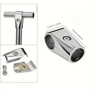 Connettore tubo forma T diametro 25mm metallo alluminio connessione circolare