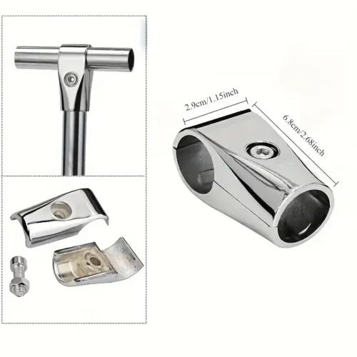 Connettore tubo forma T diametro 25mm metallo alluminio connessione circolare