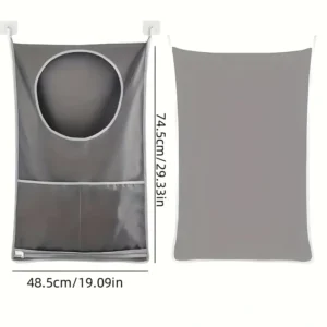 sacco bucato sospeso camper roulotte 2 tasche 2 ganci organizzatore multiuso