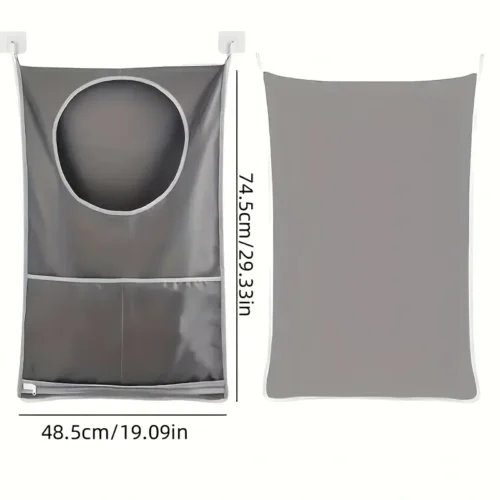 sacco bucato sospeso camper roulotte 2 tasche 2 ganci organizzatore multiuso