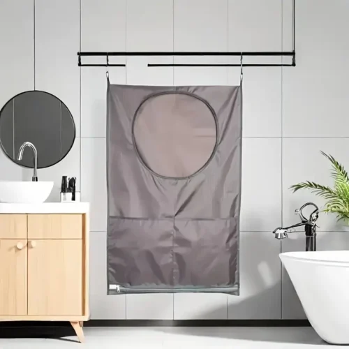 sacco bucato sospeso camper roulotte 2 tasche 2 ganci organizzatore multiuso