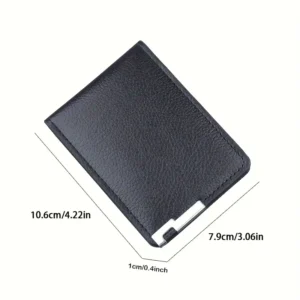 Porta patente nero uomo design auto pelle sintetica elegante con accenti dorati