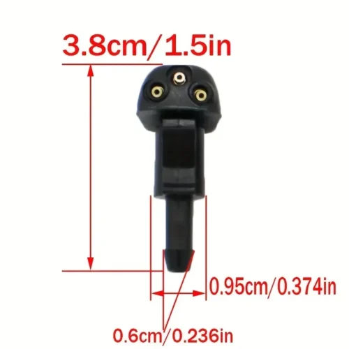 2x ugelli lavaparabrezza OEM ABS per Hyundai Kia nero punta gialla 98630YY000