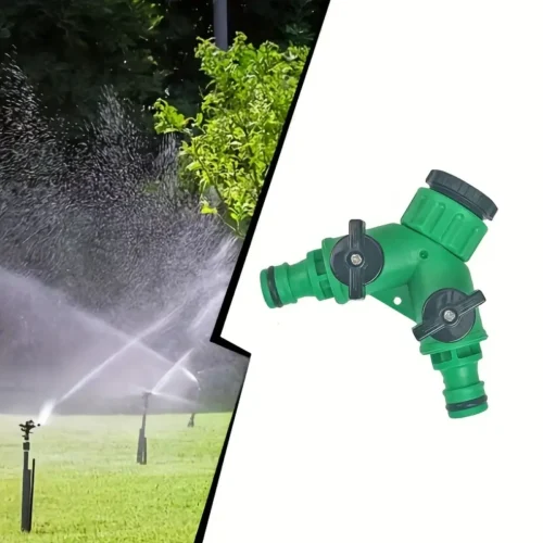 Rubinetto giardino 2 vie Y-adapter connessione rapida plastica resistente