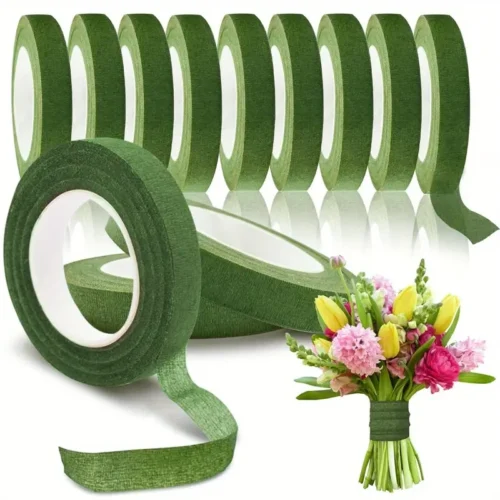 20m nastro autoadesivo 2pz fiori tessuto floreale verde decorazioni matrimonio