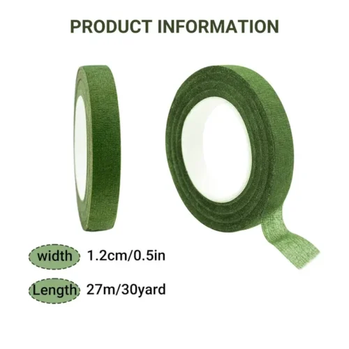 20m nastro autoadesivo 2pz fiori tessuto floreale verde decorazioni matrimonio